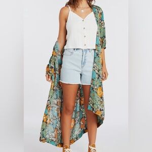 Volcom Floral Midi Dress with Belt